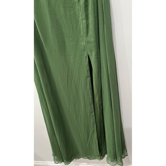 NWTD LOVELY Size 14 Lela Sleeveless Chiffon Gown Color Vineyard Green MSRP $187 - Picture 12 of 12